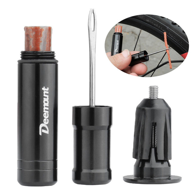 Mountain Bike Rubber Strip Drill Tubeless Tire Puncture Repair Tool Kit (A)