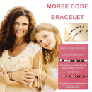 Bracelet Beach Jewellery Beaded Morse Code "love You My Girl" Cord Gift`