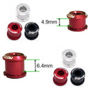 5pcs Bike Chainring Bolts Single Double Ring Chainring Bolts (4.9mm Black) Newly