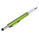 Ballpoint Pen Screwdriver Ruler Spirit Level Multifunction Pen(Green) Newly