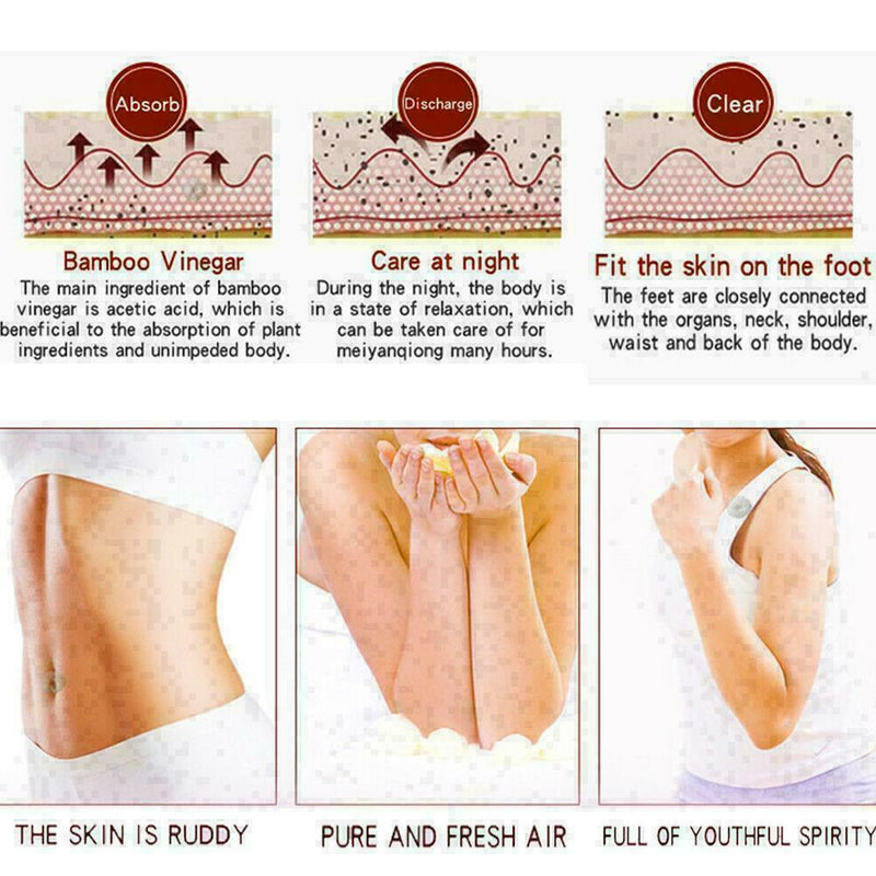 1 SET medizin die entgiftung fuß - pads mit klebstoff DE H1G2 pflaster P6T4 P7J1