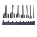 7pcs Leather Half-Round Cutter Punch DIY Craft Wallet Edge Trimming Tool