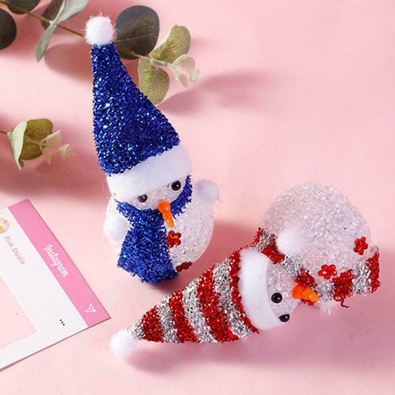 Xmas LED Snowman Santa Claus Ornament Christmas Tree Light Hanging J9P4