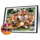 5D DIY Diamond Painting Wolf Mother Love Family Cross Stitch Embroidery Kit