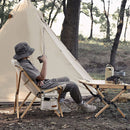 Chair Side Storage Bag Pocket Armrest Hanging for Outdoor Camping (Beige) Newly