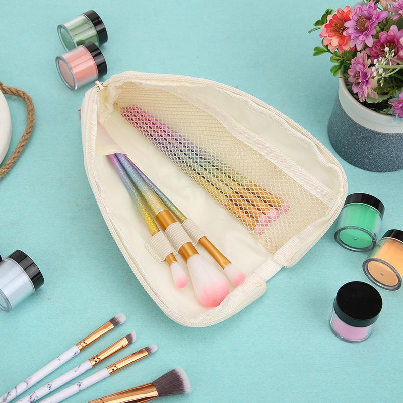 Stationery Storage Pouch Canvas Box Pencil Bag Makeup Case ( Pencil case-D)