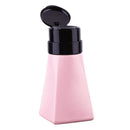 220ml Nail Polish Remover Liquid Bottle Empty Lock Pump Dispenser (Pink) Newly