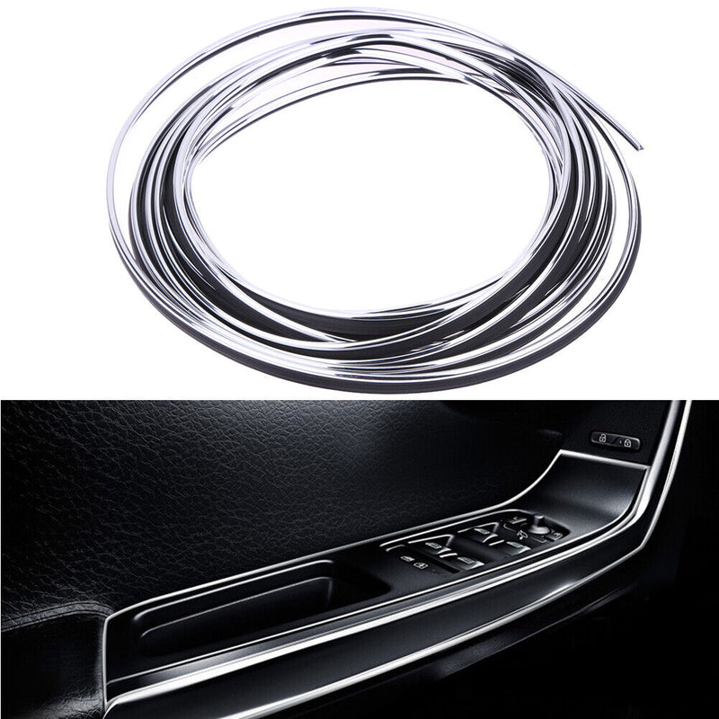 5M DIY Car Interior Exterio Retrofit Decorative Flexible Strip (Silvery)