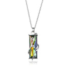 Mosaic Ladies Rainbow Chain Crystal Square Zircon Rhinestone Necklace