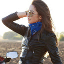 Print Bandana Hair Bands Women Unisex Square Scarf Turban Headband (Blue) Newly