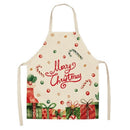 Merry Christmas Aprons Household Cooking Chef Dinner Apron Bib Anti Oil Splash