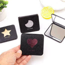 Cosmetic Mirror Double Sided Portable Compact Pocket Foldable Make-up C5J9 E6B4