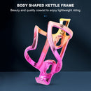Road Cycling Bike Bottle Rack Plating Bicycle Water Holder Colorful (Pink) Newly