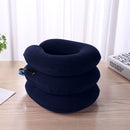 Inflatable Neck Stretcher Support Cervical Traction Massage Pillow (Blue) Newly