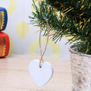 10pcs Mini Heart Wooden Pendants Ornaments Wood Craft Party Decor(White) Newly