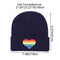 Embroidery Christmas Gift Love Heart Beanies Hats Rainbow Knit Cap Knitted Hats