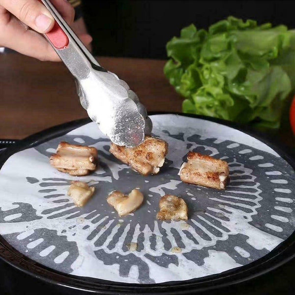 100pcs Round Parchment Paper Silicone Oil Non-Stick Pad Papers White Baking H0L9