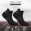 Men Basketball Socks Anti-Slip Towel Bottom Thickened Short Sock Black+Grey