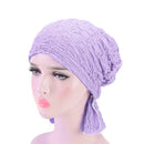 Cotton Turban Caps Elastic Muslim Headscarf for Adults Women Warp Head Scarve