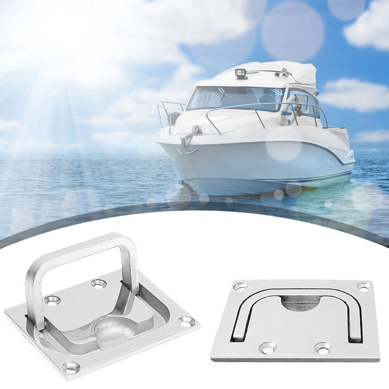Marine Deck Hatch Cover Flush Pull Lift Handle Ring Boat Yacht Hardware Newly
