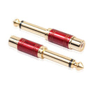 REXUS 6.35mm Male Mono Plug to RCA Female Audio Adapter Converter(Red) Newly