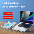 Foldable Laptop Desk Stand Cooling Fans Notebook Computer Holder Bracket Rack