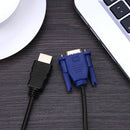 HDMI-compatible Male to VGA Male Transfer Wire HDTV Converter Adapter Aux C