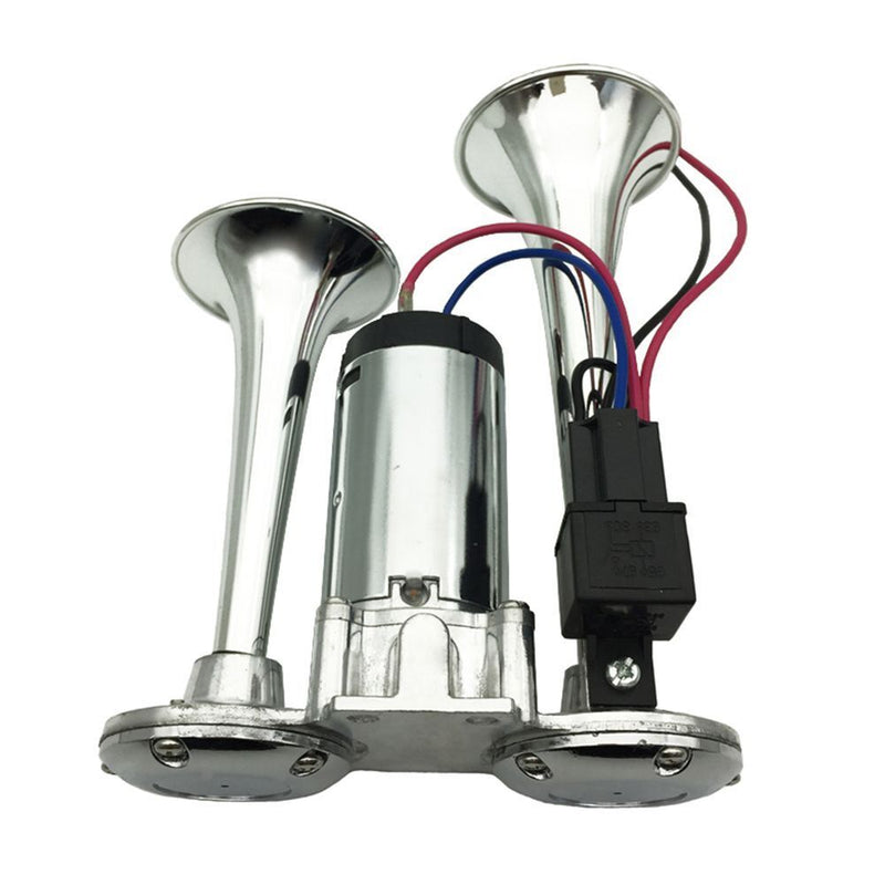 Dual Trumpet Electric Horn Kit for Cars Trucks Trains Lorrys Boat Dual Trumpet