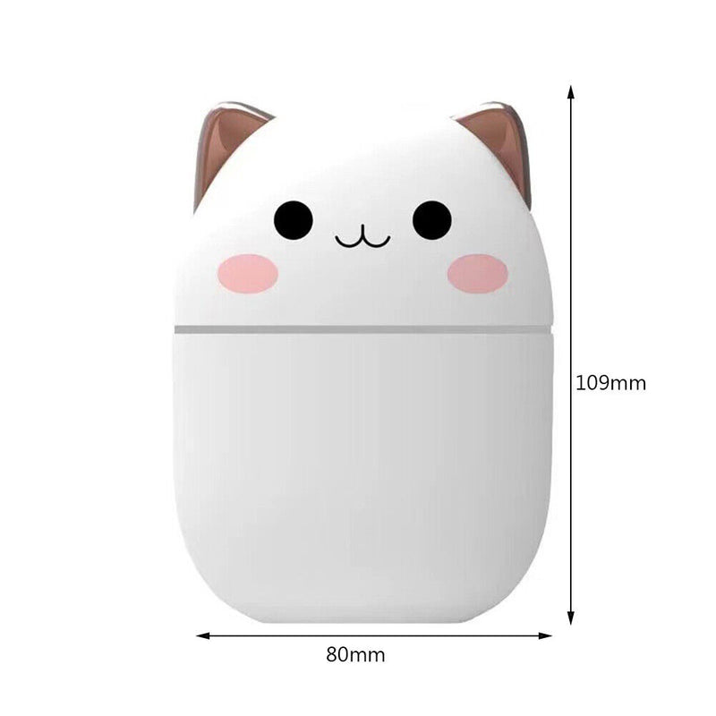 USB Mini Air Humidifier Cute Aroma Diffuser with Night Light USB Mute Purifier