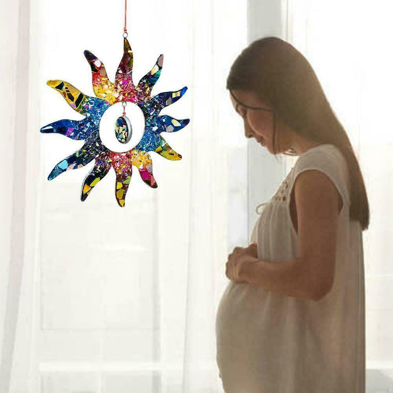 Unique Sun Home Garden Yard Decoration Rainbow Sun Hanging Pendant H0X5