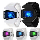 3pcs Unisex LED Waterproof Aircraft Sport Digital Display Watch Black