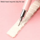 Dual Heads Gem Picking Point Drill Pen Diamond Painting Wax Pencil (Pink) Newly