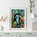 5D DIY Diamond Painting Sea Horse Full Round Drill Embroidery Home Decor