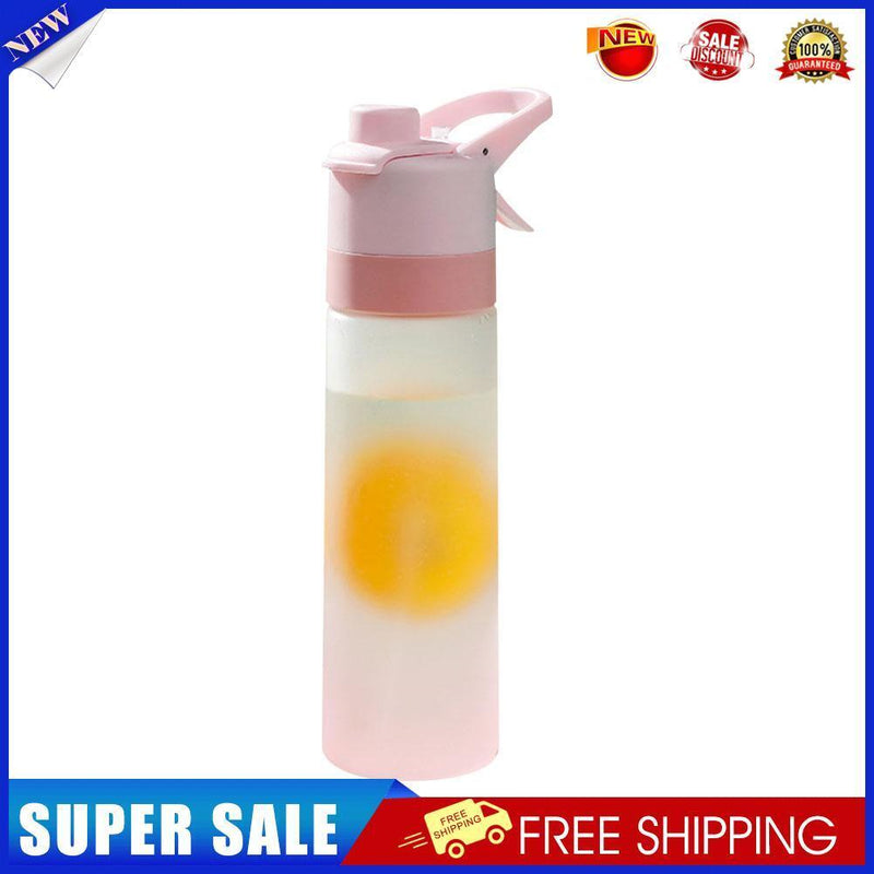 Spray Water Bottle Large Cooling Summer Outdoor Sport Drinking Cup (Pink)