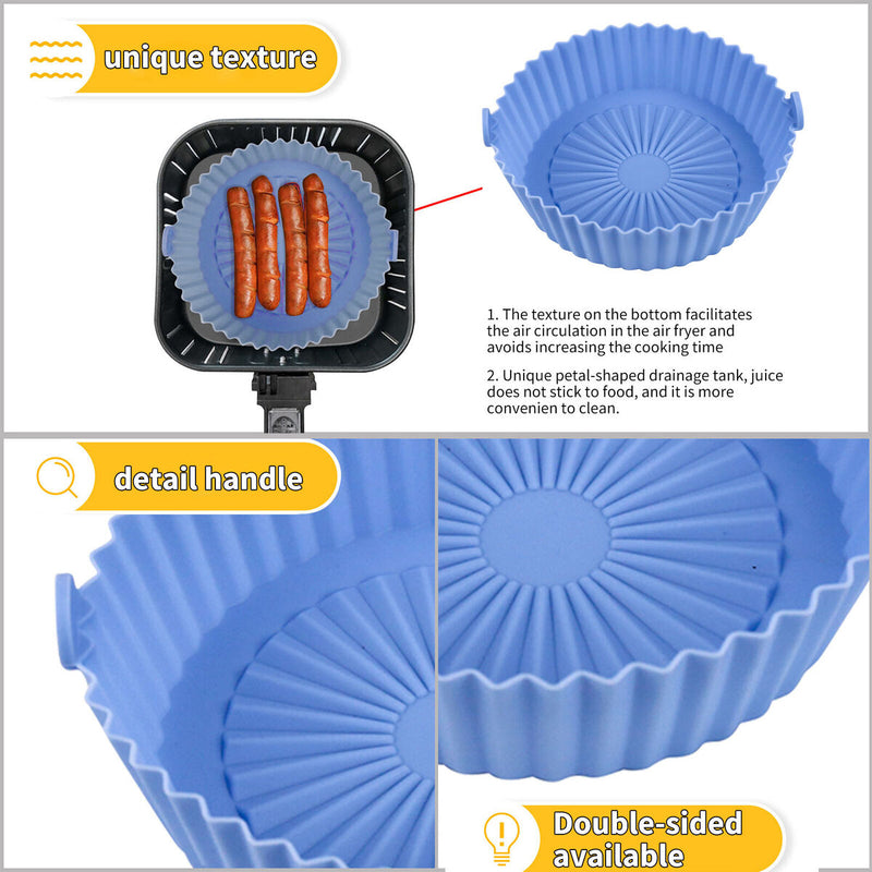 Air Fryer Silicone Pot - Replacement of Parchment Paper Liners Oven Accessories