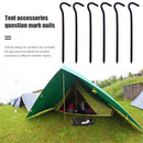 6pcs Tent Nails 18cm Aluminium Stake Pegs Camping Fixed Ground Nail (Black)