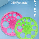 360 Degree Round Ruler Circle Office School Drafting Template Protractor Newly