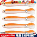 5pcs 10cm 6g Bionic Loach Fishing Artificial Crankbait Soft Baits (Orange)