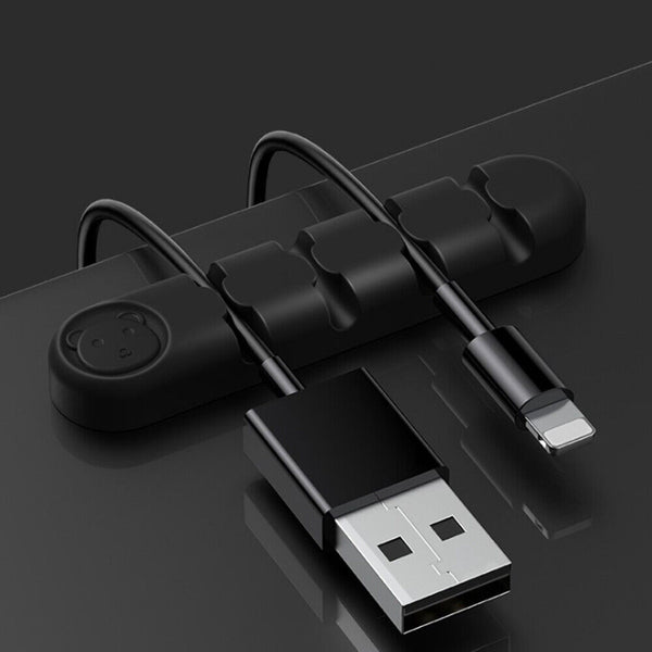 Cable Organizer Silicone USB Cable Winder Desktop Tidy Management Cable Holder