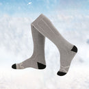 2pcs Adjustable Winter Electric Heating Socks Foot Warmer Stockings (Grey)