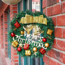 Bow-knot Garland Ornament Christmas Wreath Wall Hanging Christmas Decorations