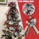 Christmas Large Christmas Tree Top Topper Ribbon Door Window Bow Hanging/