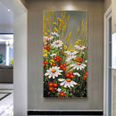 Flowers Oil Paint By Numbers Kits Canvas Picture Wall Art DIY Craft Coloring Set
