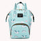 Fashion Women Printing Mummy Diaper Bag Nappy Large Handbag (Green Rainbow)
