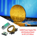 12x 6 Pin Power Adapter Server Power Supply Breakout Board for GPU Mining