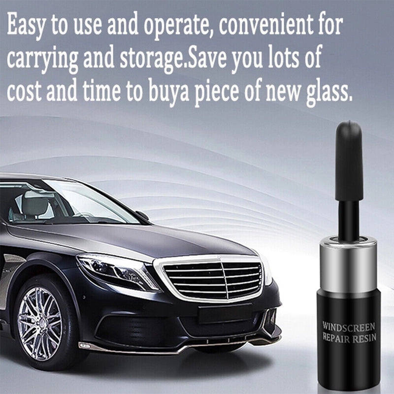 Car Windows Glass Repair Liquid Gloves Auto Cracked Scratch Fluid (1 Set)