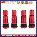 4pcs Car Tubeless Tyre Valve Stems Aluminum Tire Air Valve Stems (Red)