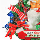 Merry Christmas Santa Claus Front Door Wreath Wall Hanging Pendant Garland