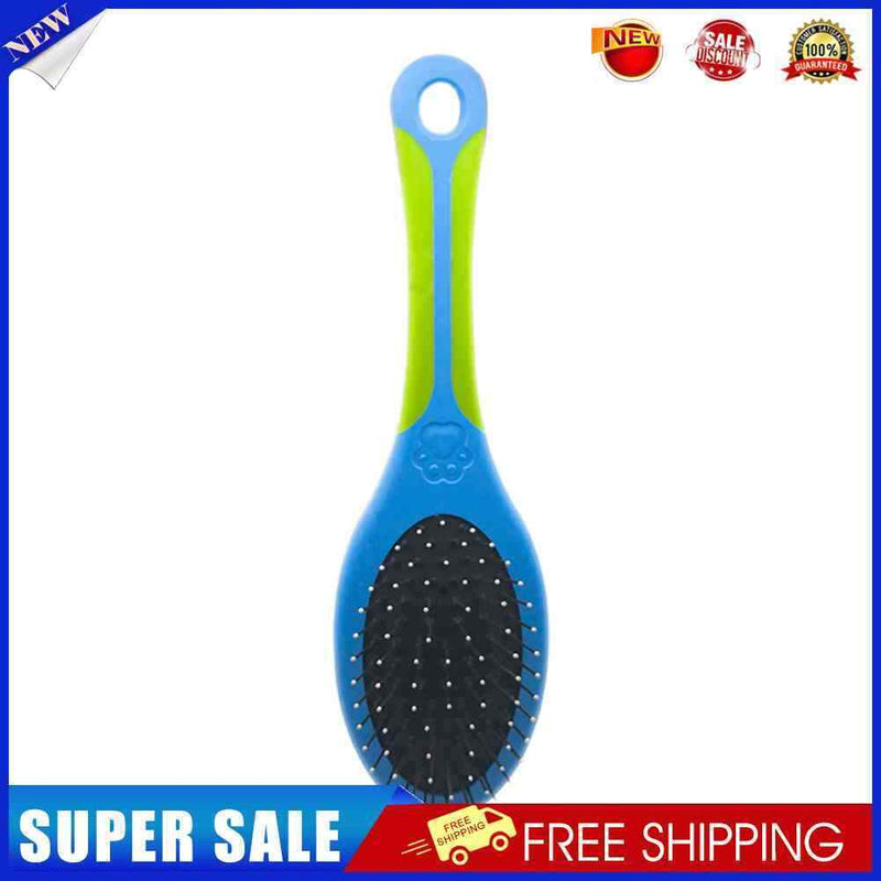 Dog Hair Brush Plastic Handle Double Faced Pet Cat Puppy Comb Massage Bath Brush