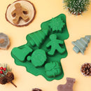 Santa Snowman Shape Mini Cakes Christmas Silicone Mold Christmas Baking Mold
